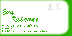 eva kalamar business card